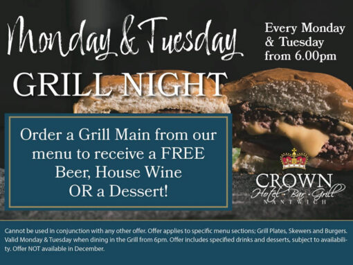 Monday & Tuesday Grill Offers